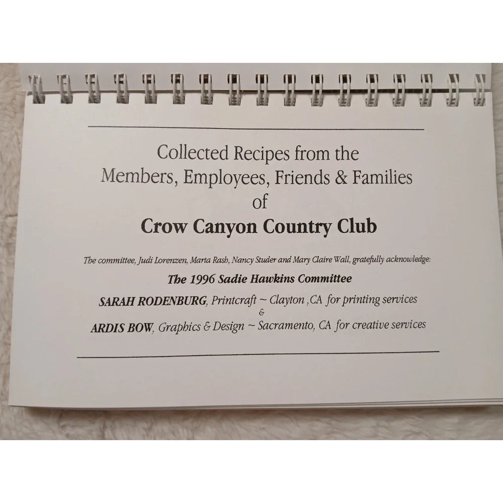 Cookin With‎ Crow Canyon Counrty  Golf  Club Cookbook